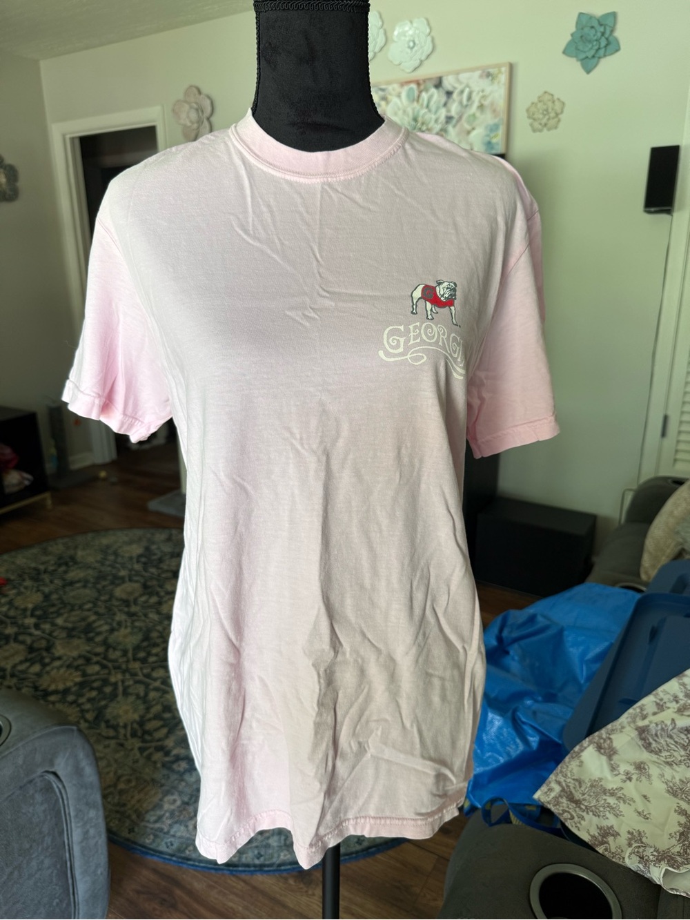 Georgia Bulldog Graphic T‑Shirt - Light Pink